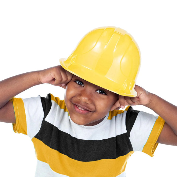 Yellow Plastic Childs Construction Party Hat