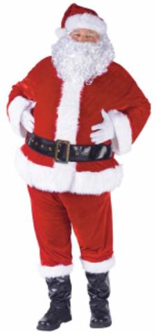 Deluxe Velour Santa Claus Suit - Size Plus (50-54