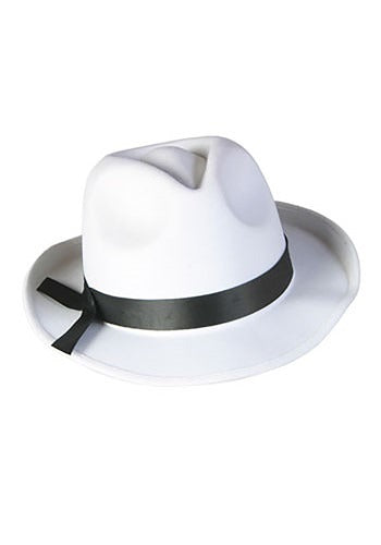 White Permafelt Gangster Hat