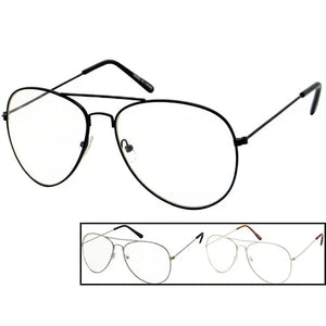 Aviator Clear Glasses - 3 Frame Styles