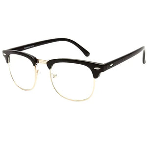 Classic Retro Clear Half Frame Glasses