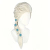 Braided Wig with Floral Braids & Hair - Synthetic High-Temperature Fiber