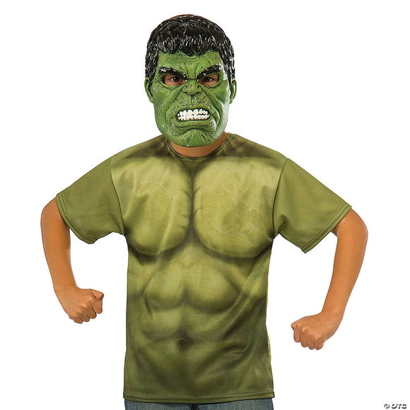 Marvel Hulk Mask and Shirt - Size Small