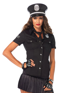 Leg Avenue 2 PC. Police Shirt with Badge Accents and Tie