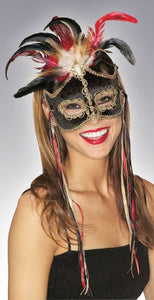 Birds of Paradise Masquerade Mask on Headband