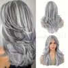 Women's Long Layer Grey Wig