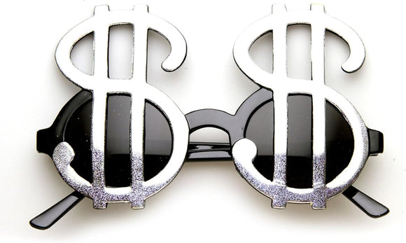 Cool Shades Silver Dollar Sign Glasses