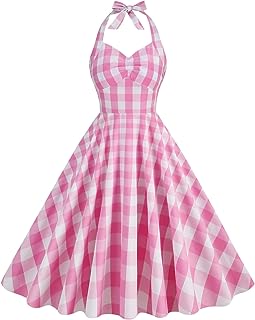 50's Pink Plaid Dress