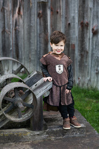 Brilliant Copper Knight Tunic with Cape - Up to Size 5/6