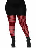 Leg Avenue Nylon Striped Tights - Standard, 1X/2X or 3X/4X
