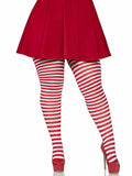 Leg Avenue Nylon Striped Tights - Standard, 1X/2X or 3X/4X