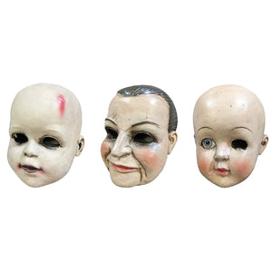 3" Resin Creepy Doll Heads
