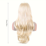 Premium Anime-Inspired Long Golden Wavy Wig with Bangs