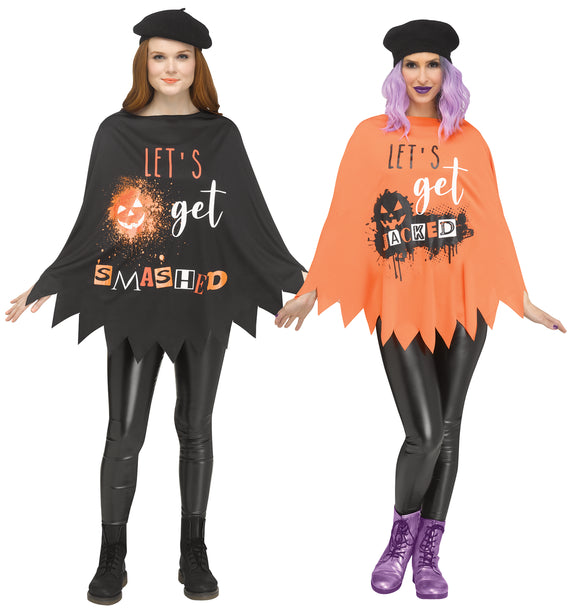 Let's Get Jacked / Smashed Pumpkin Ponchos