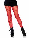 Leg Avenue Flame Net Rights - One Size & Plus Size