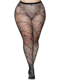 Leg Aveune Cracked Fishnet Tights - One Size & Plus Size