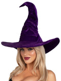 Leg Avenue Velvet Ruched Witch Hat - Various Colours