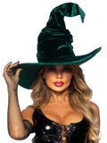 Leg Avenue Velvet Ruched Witch Hat - Various Colours