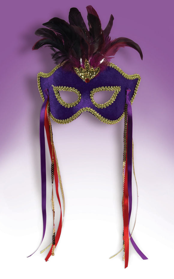 Karneval Masquerade Mask on Headband - Purple