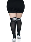Leg Avenue Over The Knee Athletic Socks - Plus Size