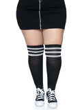 Leg Avenue Over The Knee Athletic Socks - Plus Size