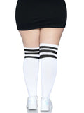 Leg Avenue Over The Knee Athletic Socks - Plus Size