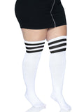 Leg Avenue Over The Knee Athletic Socks - Plus Size