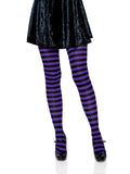 Leg Avenue Nylon Striped Tights - Standard, 1X/2X or 3X/4X