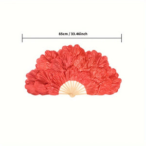 Double-sided Bright Cloth Bamboo Rib Fans
