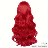 Premium Vibrant Red Mermaid Wig
