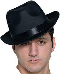 "Super Solid" Gangster Hat - Black