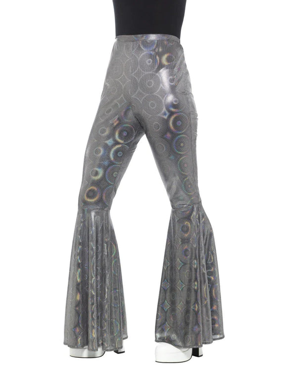 70s Disco Flared Pants - Silver