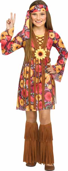 Flower Power Hippie Children's Costume