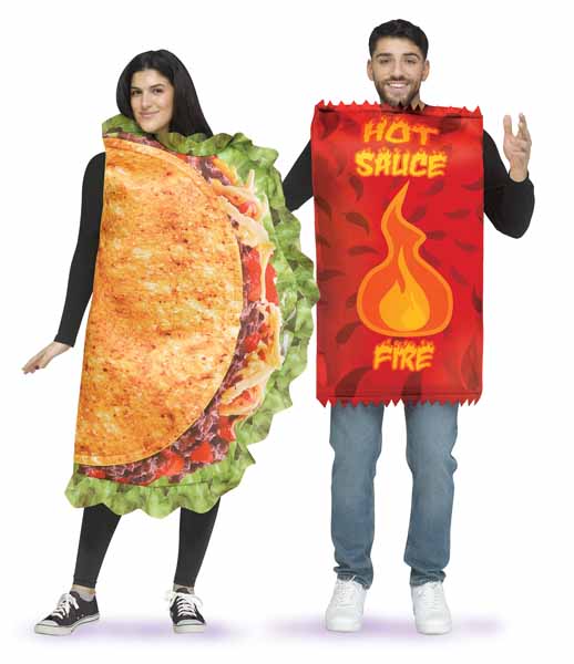 Taco & Hot Sauce Adult Couples Costume