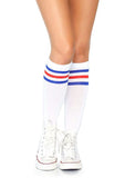Leg Avenue Athletic Striped Knee Highs