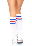 Leg Avenue Athletic Striped Knee Highs