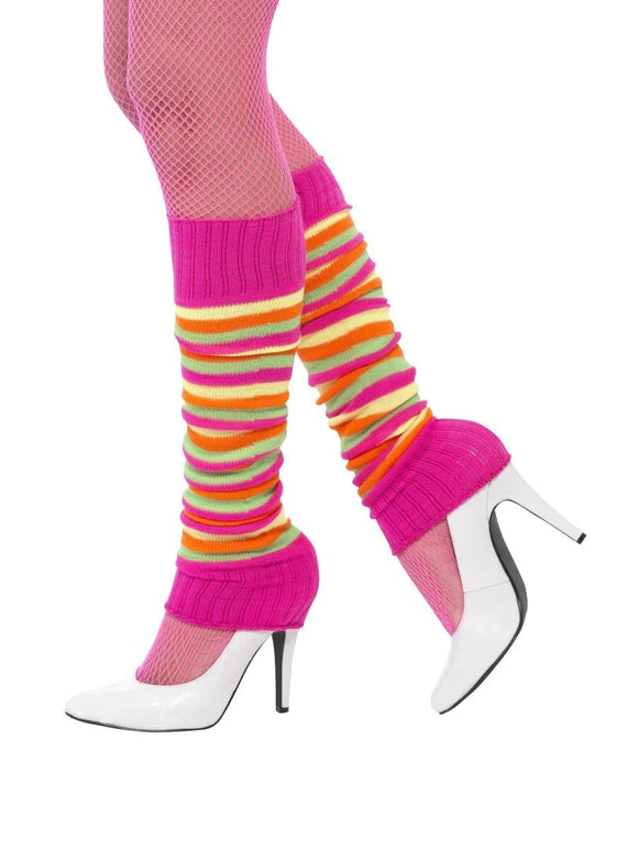 Neon Stripped Leg Warmers