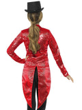 Sequin Tailcoat Jacket - Red