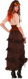 Steampunk Saloon Girl Skirt - Brown