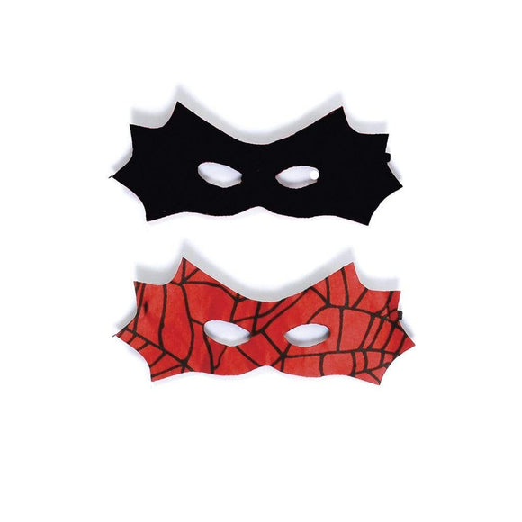 Black Red Reversible Spider Bat Mask