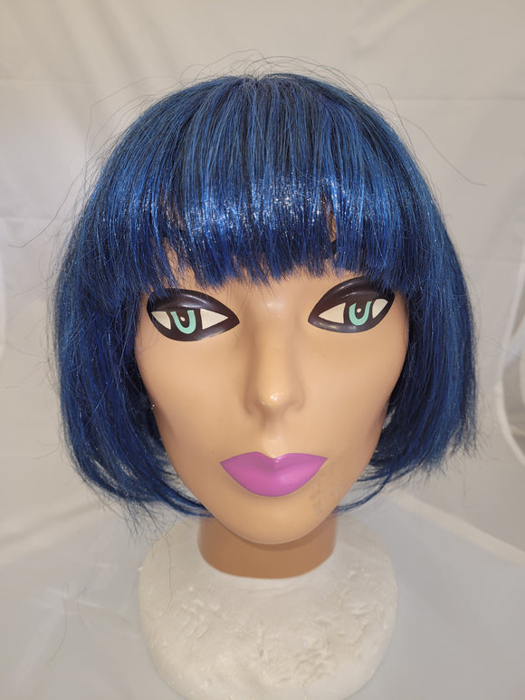 Blue/Black Bob Wig