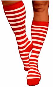 Stripped Socks - Red & White