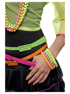 Neon Beaded Bracelets - 4 Pack