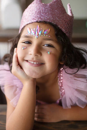 Pink Unicorn Face Crystal Stickers