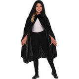 36" Hooded Black Velvet Cape