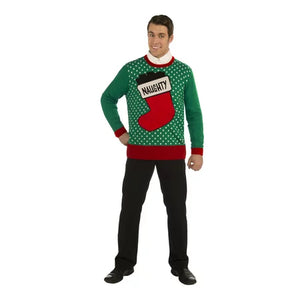 Christmas Sweater Naughty Stocking