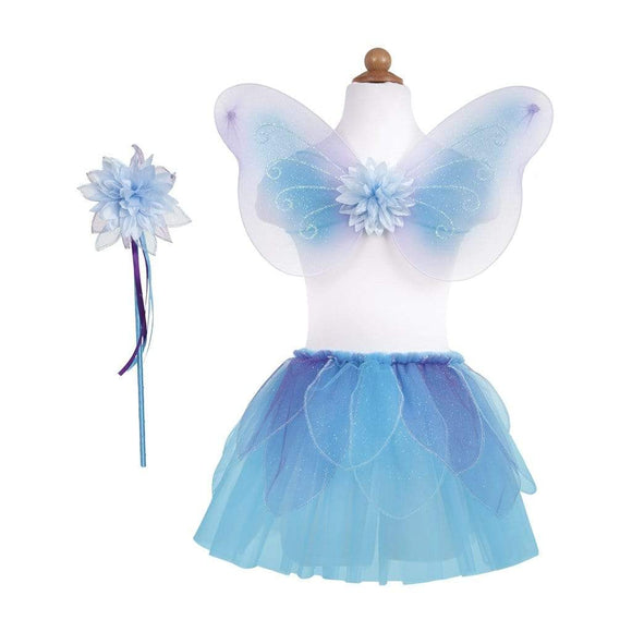 Fancy Flutter Skirt Sets With Wings & Wands Size 4-7