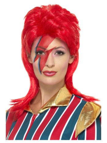 Space Superstar Wig, Red