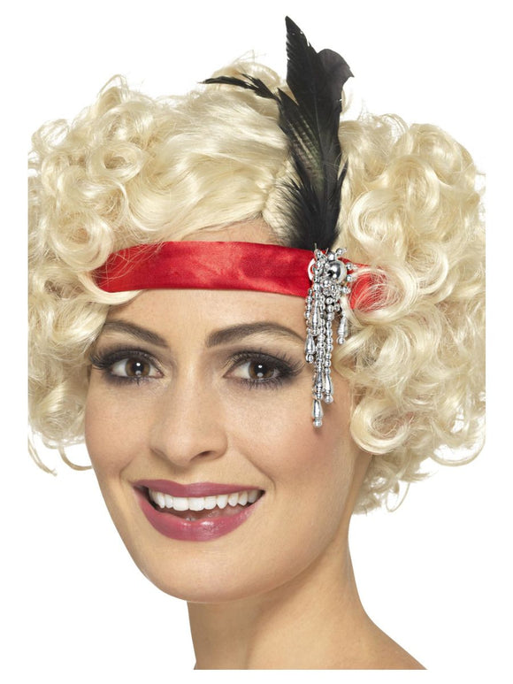 Red Satin Charleston Headband