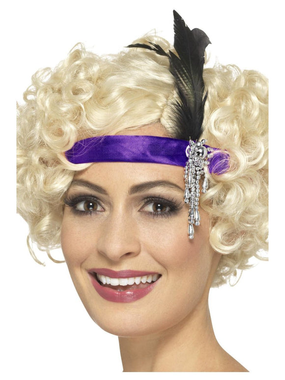 Purple Satin Charleston Headband